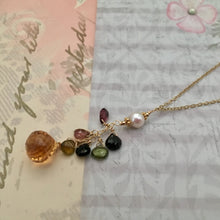 Load image into Gallery viewer, Citrine Onion-Cut Drop Necklace in 14K Gold Fill
