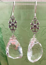 Load image into Gallery viewer, Crystal Quartz Nugget Earrings in Sterling Silver
