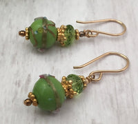 Green Wedding Cake and Peridot Earrings