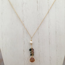 Load image into Gallery viewer, Citrine Onion-Cut Drop Necklace in 14K Gold Fill
