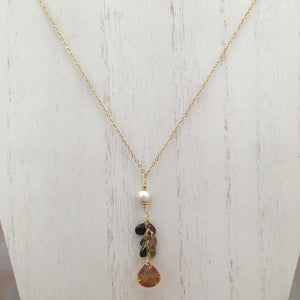 Citrine Onion-Cut Drop Necklace in 14K Gold Fill