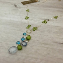 Load image into Gallery viewer, Ocean Drop Sundance Style Lariat Necklace in Sterling Silver
