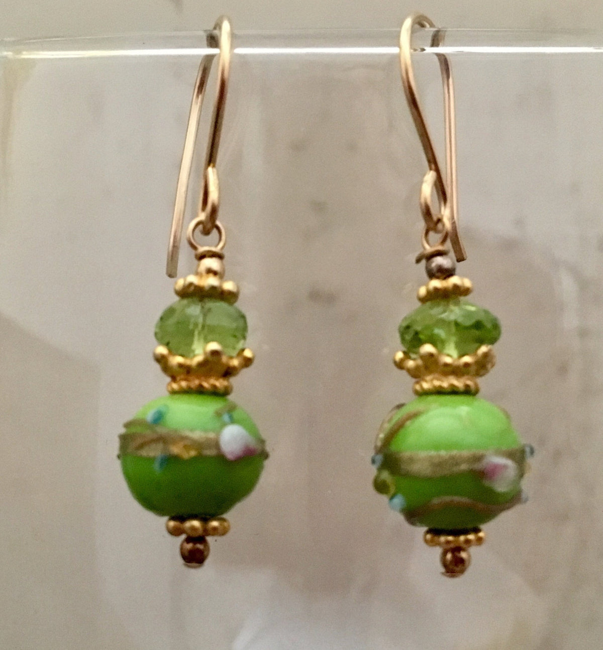 Green Wedding Cake and Peridot Earrings