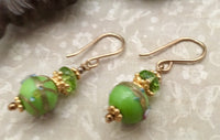 Green Wedding Cake and Peridot Earrings