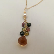 Load image into Gallery viewer, Citrine Onion-Cut Drop Necklace in 14K Gold Fill
