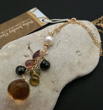 Load image into Gallery viewer, Citrine Onion-Cut Drop Necklace in 14K Gold Fill
