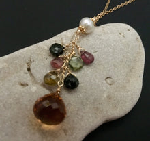 Load image into Gallery viewer, Citrine Onion-Cut Drop Necklace in 14K Gold Fill
