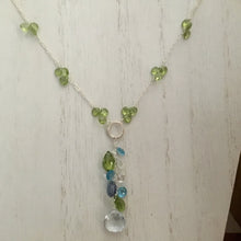 Load image into Gallery viewer, Ocean Drop Sundance Style Lariat Necklace in Sterling Silver
