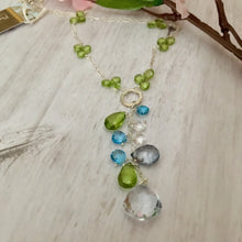 Load image into Gallery viewer, Ocean Drop Sundance Style Lariat Necklace in Sterling Silver
