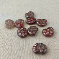 Czech Glass Rainbow Ammonite-Shape Beads, Czech 18MM