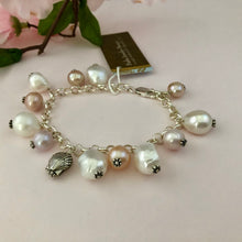 Load image into Gallery viewer, Summertime Pearl Charm Bracelet in Sterling Silver
