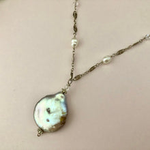 Load image into Gallery viewer, Bronze Coin Pearl Necklace
