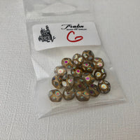 Small Czech Glass "Window" Beads