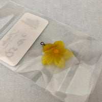 Czech Glass Yellow Flower Bead