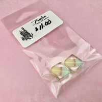 Czech Pastel Diamond-Shape Lampwork Beads