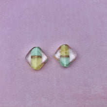 Load image into Gallery viewer, Czech Pastel Diamond-Shape Lampwork Beads
