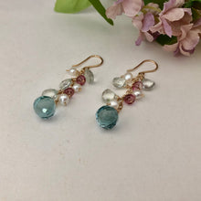 Load image into Gallery viewer, Floral Pastel Dangle Earrings in 14K Gold Fill
