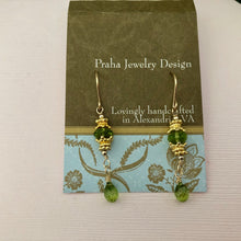 Load image into Gallery viewer, Peridot Drop Earrings in 14K Gold Fill
