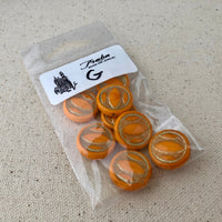 Orange and Gold Coin Beads, Czech 18MM