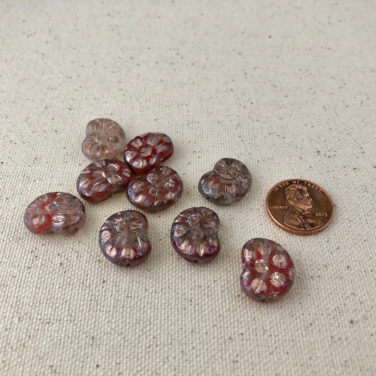 Czech Glass Rainbow Ammonite-Shape Beads, Czech 18MM