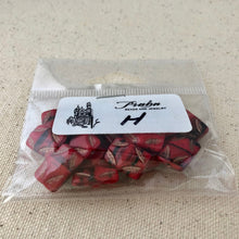 Load image into Gallery viewer, Red and Black Picasso Rectangle Glass Beads, 15MM
