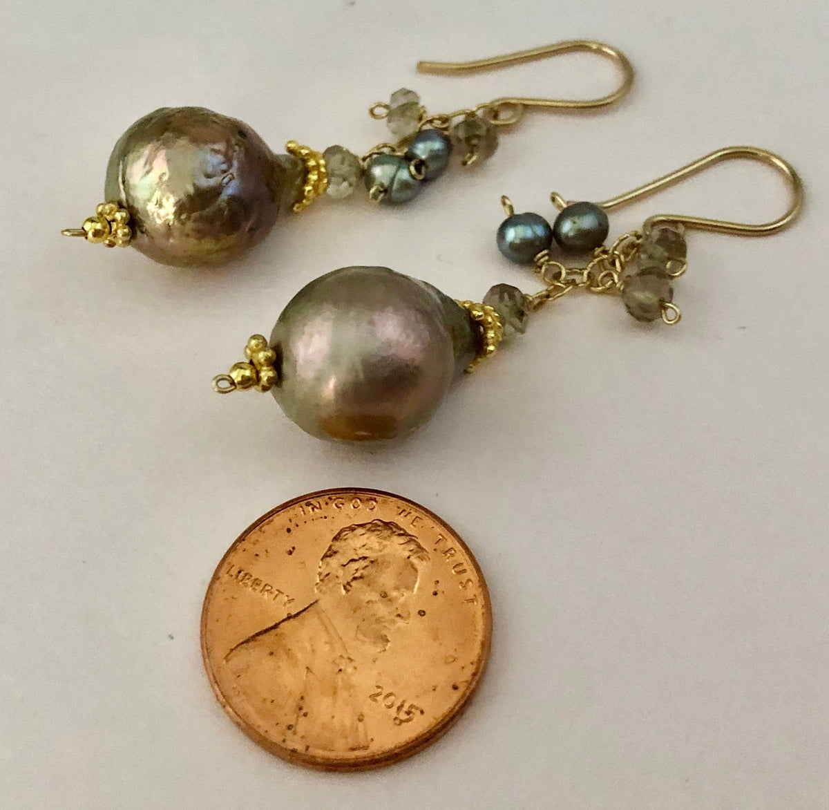 Baroque Freshwater Pearl Earrings in 14K Gold Fill