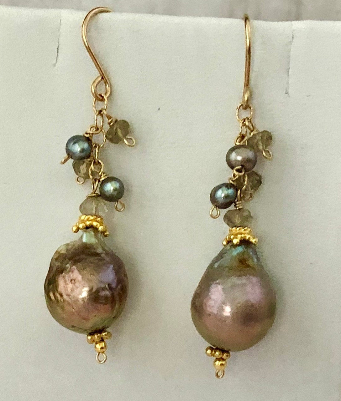 Baroque Freshwater Pearl Earrings in 14K Gold Fill