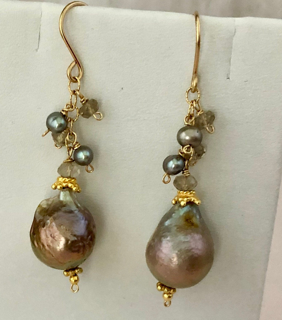 Baroque Freshwater Pearl Earrings in 14K Gold Fill