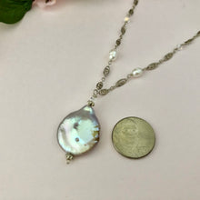 Load image into Gallery viewer, Bronze Coin Pearl Necklace
