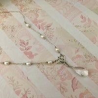 Crystal Quartz Bridal Necklace in Sterling Silver