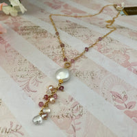 Freshwater Coin Pearl Drop Necklace in 14K Gold Fill