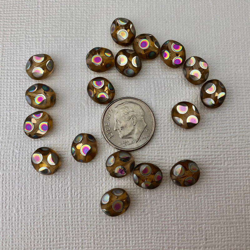 Small Czech Glass "Window" Beads