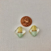 Czech Pastel Diamond-Shape Lampwork Beads