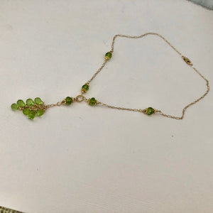 Peridot Drop Necklace in 14K Gold Fill