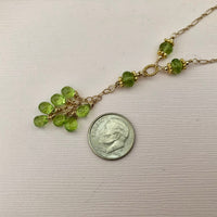 Peridot Drop Necklace in 14K Gold Fill