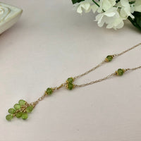 Peridot Drop Necklace in 14K Gold Fill