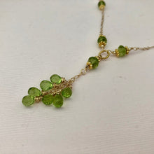 Load image into Gallery viewer, Peridot Drop Necklace in 14K Gold Fill
