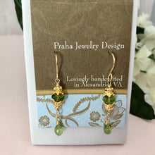 Load image into Gallery viewer, Peridot Drop Earrings in 14K Gold Fill
